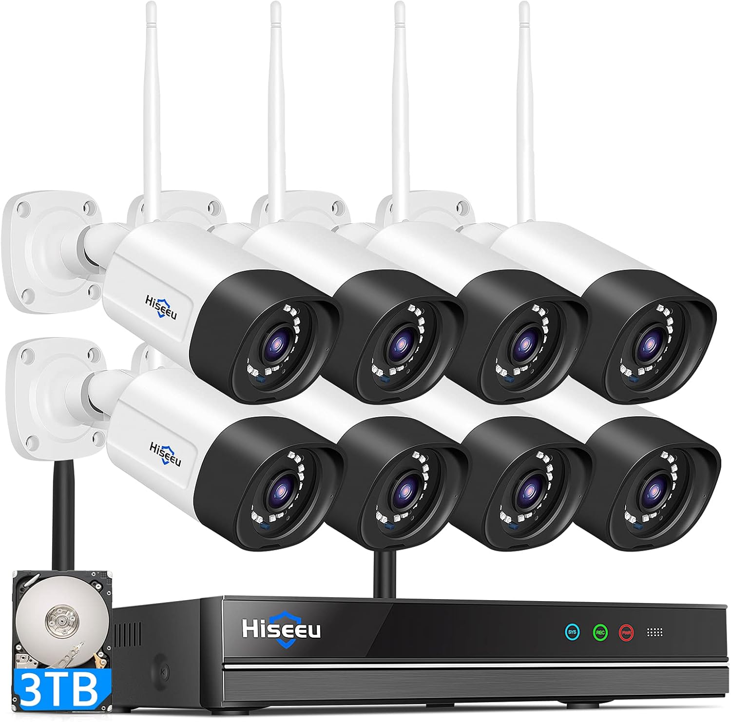 Top-Tier Hiseeu Wireless Security Camera System, Premium 5MP WiFi Camera for Hom...