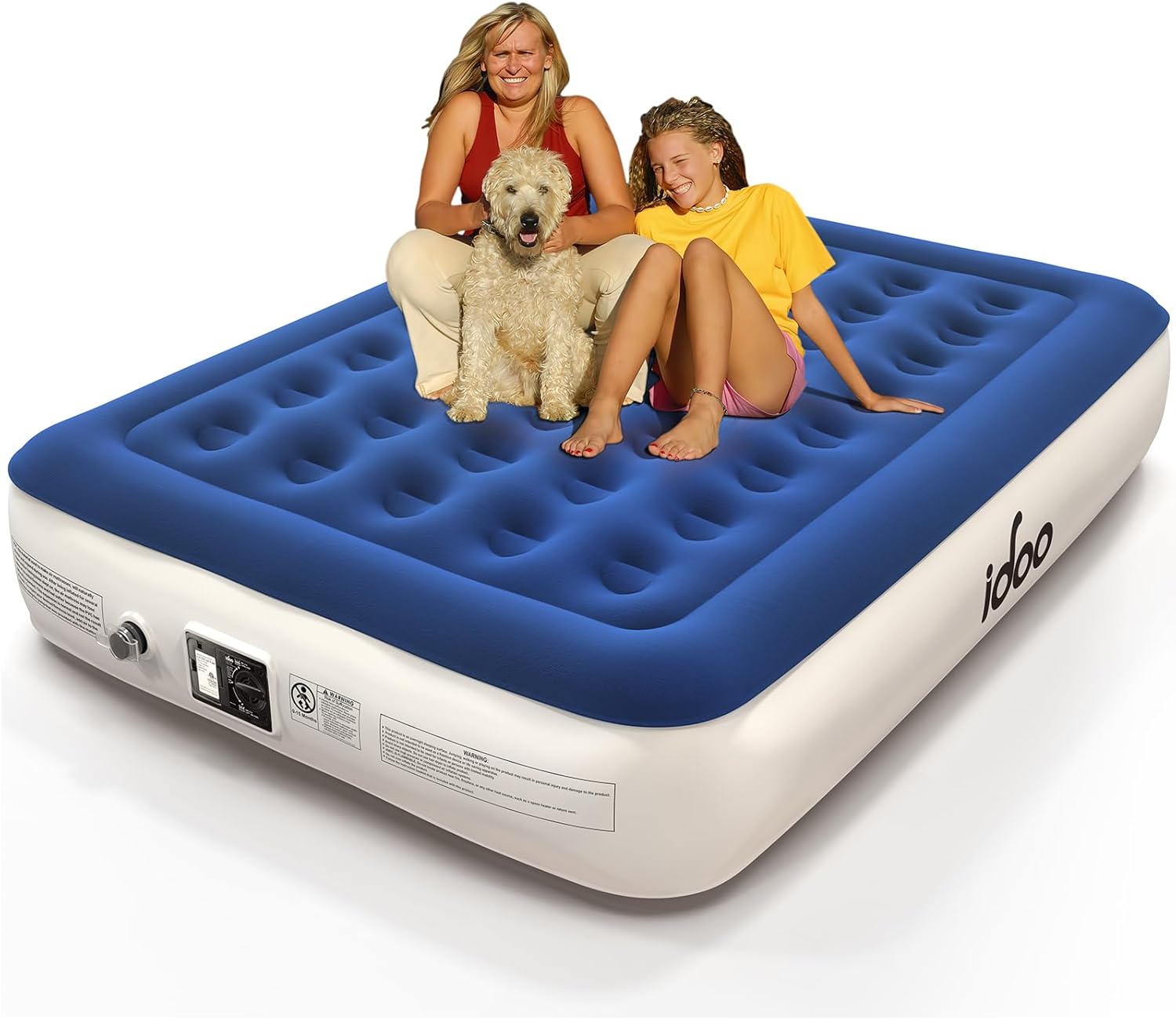iDOO King Inflatable Air Mattress, Special AirBed with Built-in Electric Pump, C...