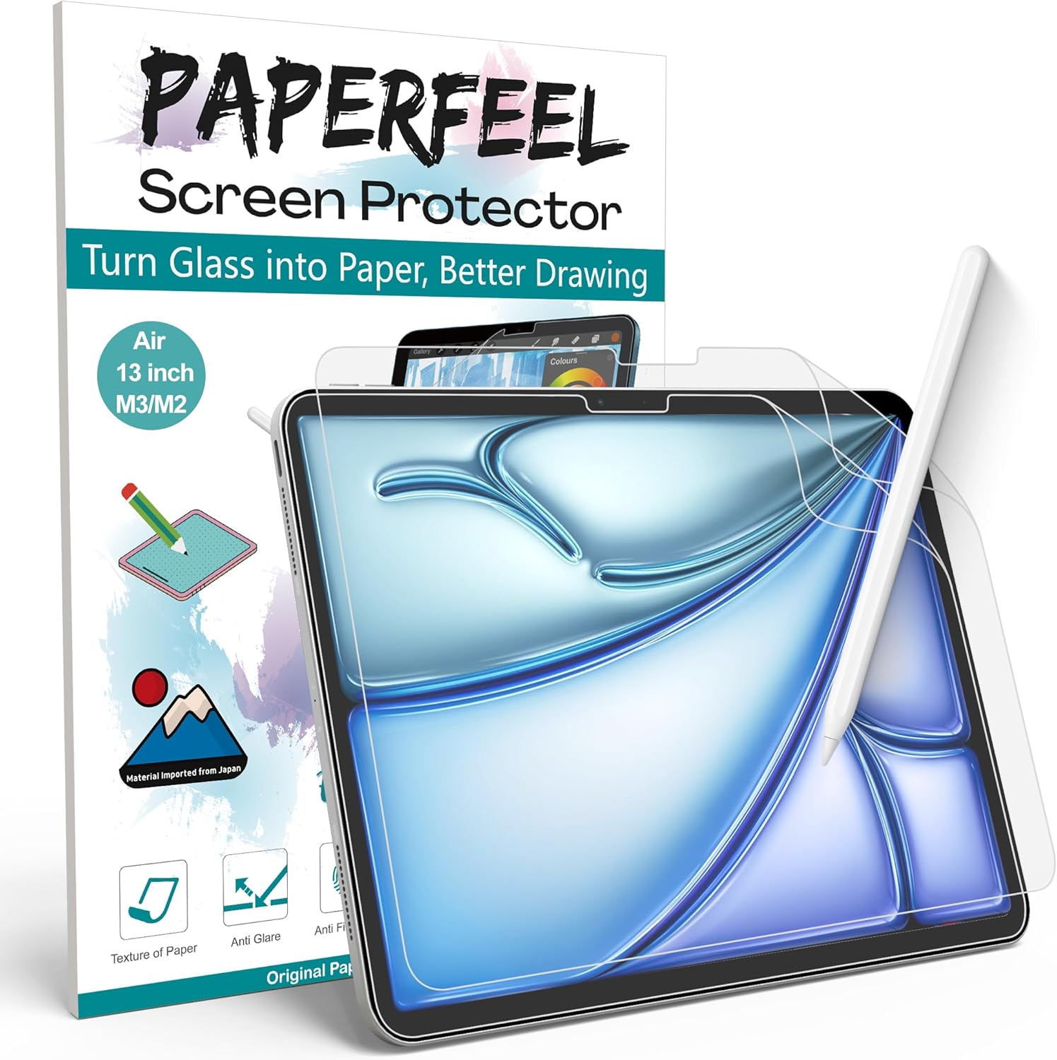 PAPERFEEL [2 Pack] Screen Protector for iPad Air 13 Inch 2025 2024 M3 M2 Model,...
