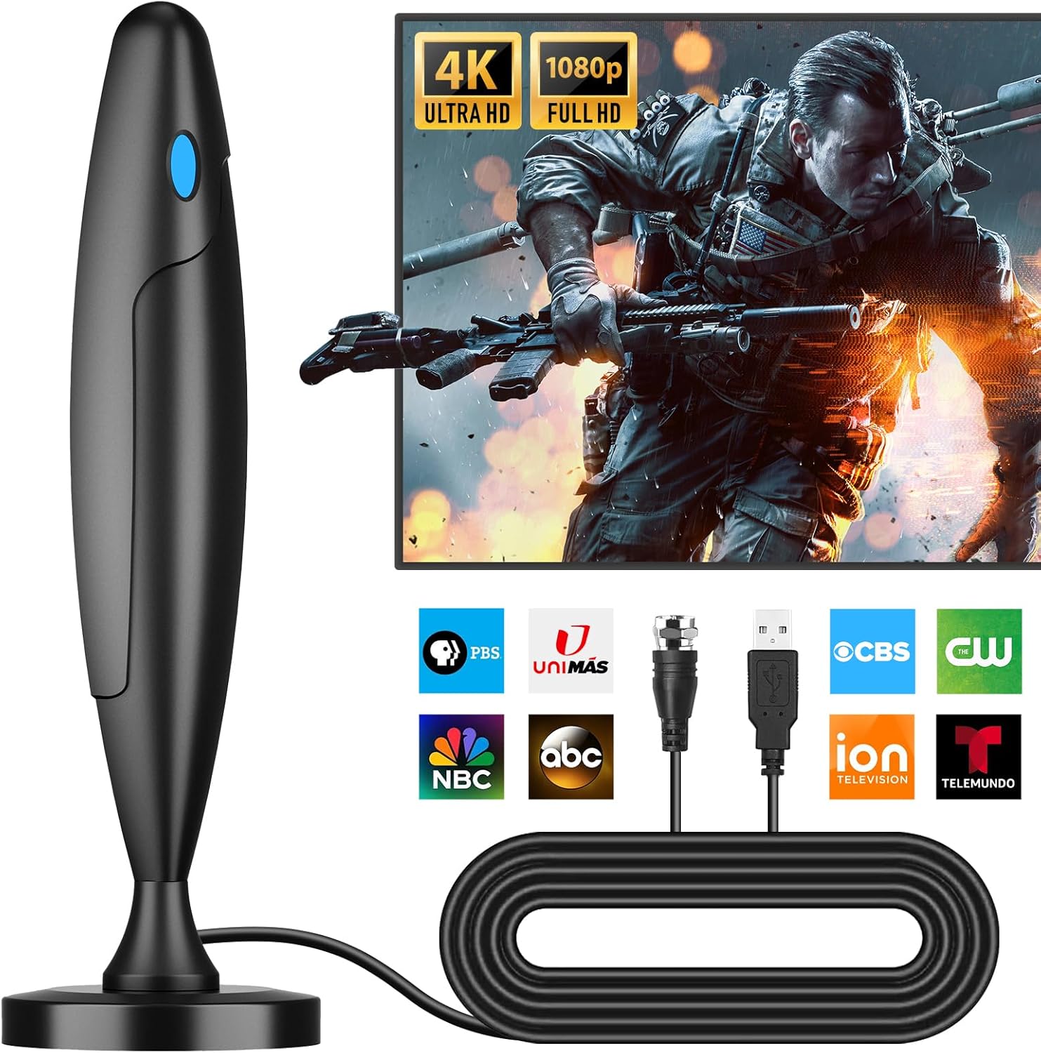 TV Antenna Indoor,Antenna for Smart TV for Long Range Reception and All Smart/Ol...