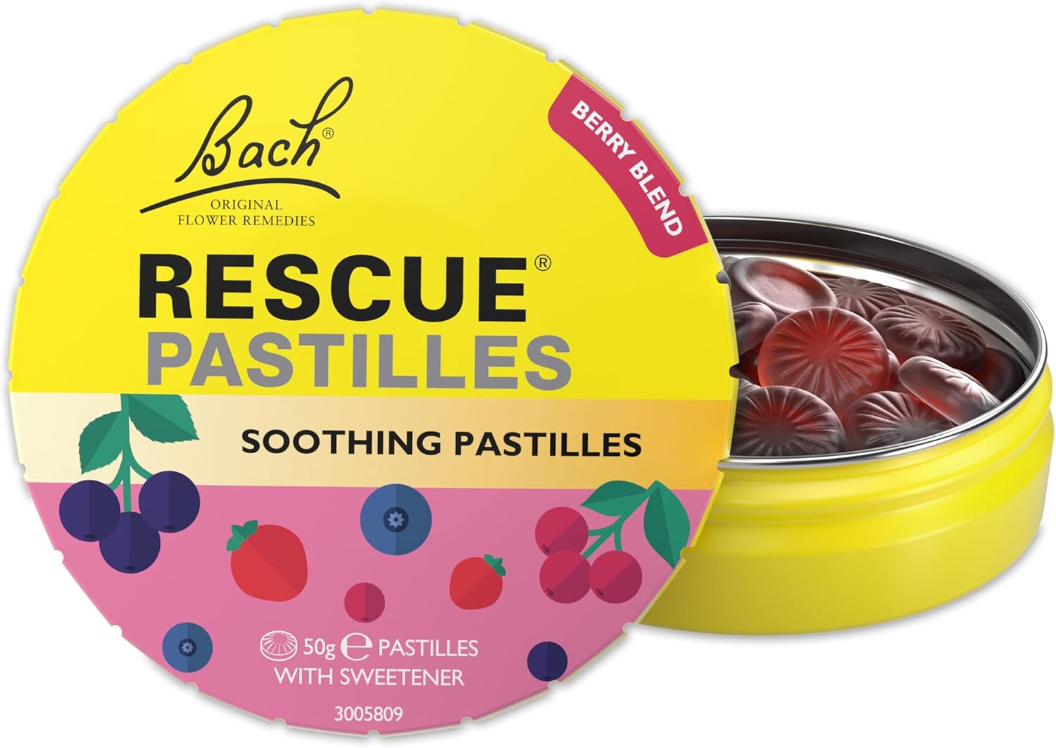 Rescue Pastilles (Mixed Berry), Soothing Emotional Wellness Pastilles, Travel Si...