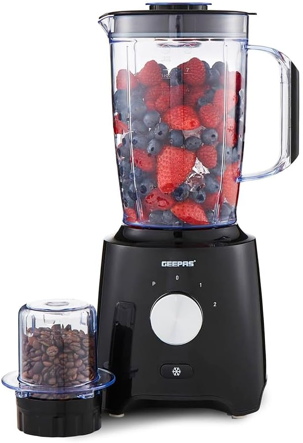 Geepas Electric Blender Smoothie Maker, Food Jug Blender 600W –Stainless Steel B...