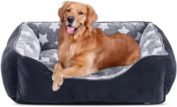 MIXJOY Extra Large Dog Bed(89x63cm), Super Soft Co...