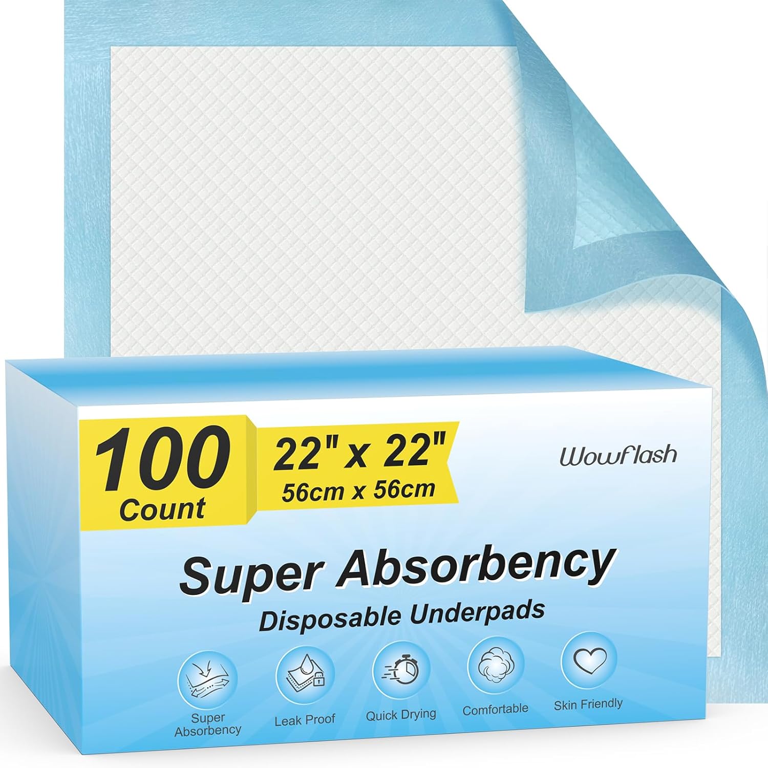 High-Quality 100 Count Super Absorbency Disposable Underpads, Affordable Quick D...