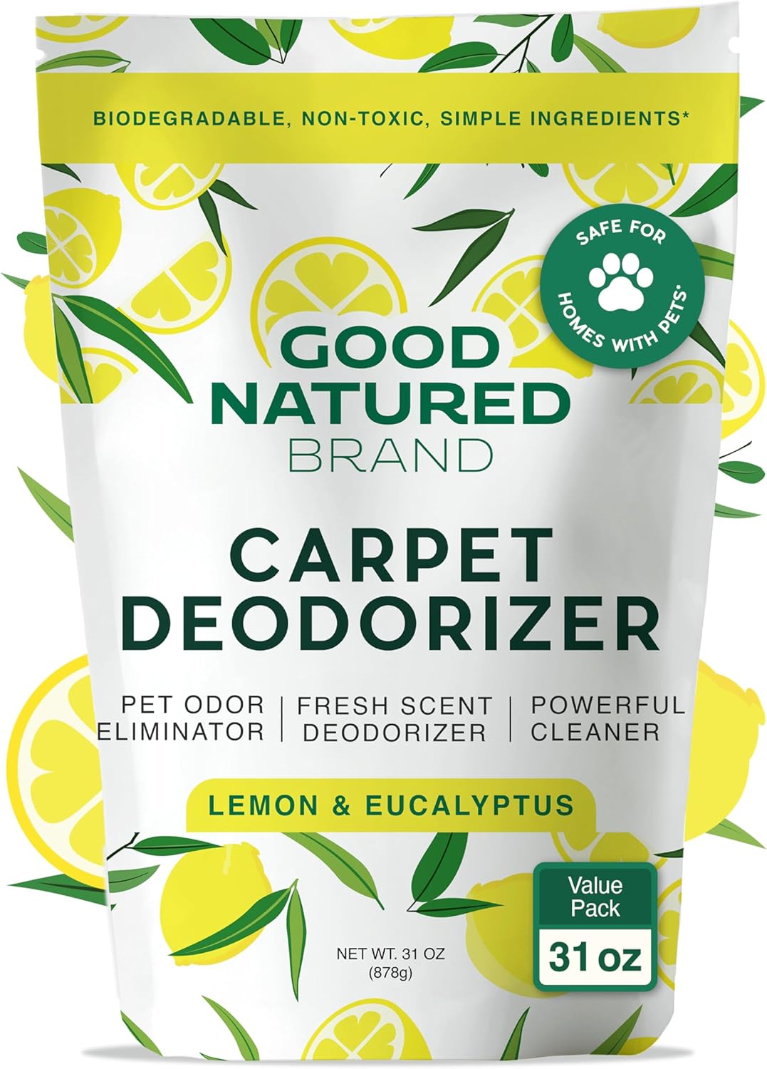 Good Natured Brand | Carpet Deodorizer & Freshener Powder | 31 oz Pet Odor Elimi...
