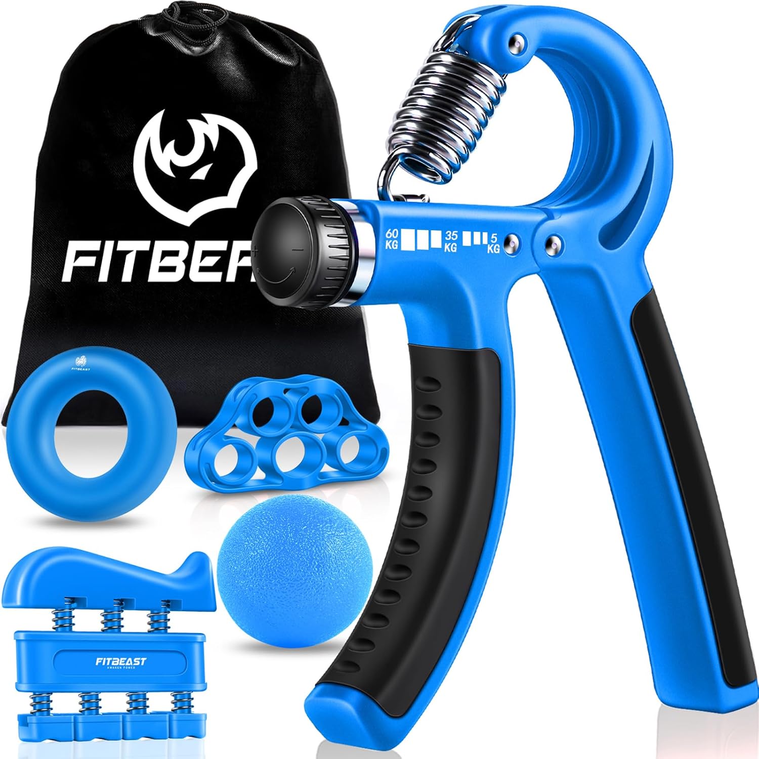 Top FitBeast Grip Strengthener, Premium Forearm Strengthener Kit, Essential Hand...