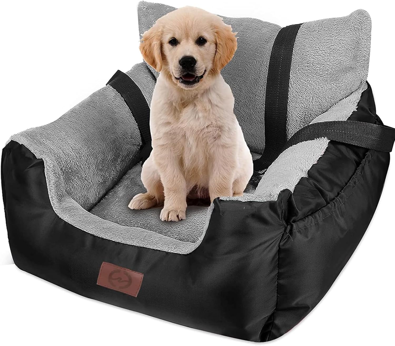 GoFirst Dog Car Seat for Small Dogs or Cats, Pet Booster Seat Travel Car Bed wit...