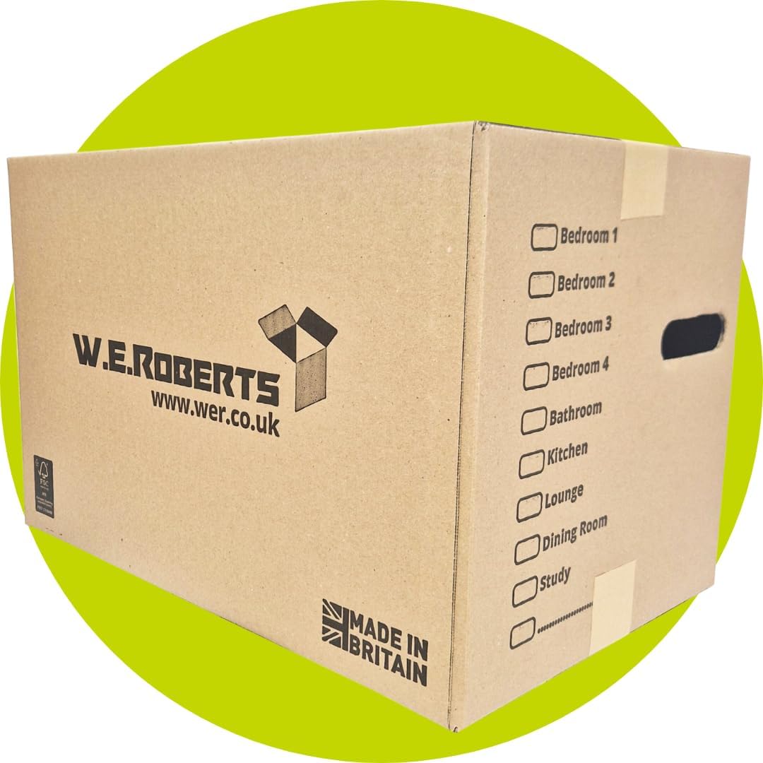 10 x Moving Boxes LARGE STRONG Cardboard House packing boxes for moving house -...