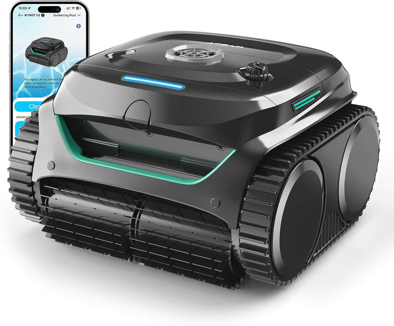 WYBOT C2 Robotic Pool Cleaner, Cordless Pool Vacuum for Inground Pools up to 215...