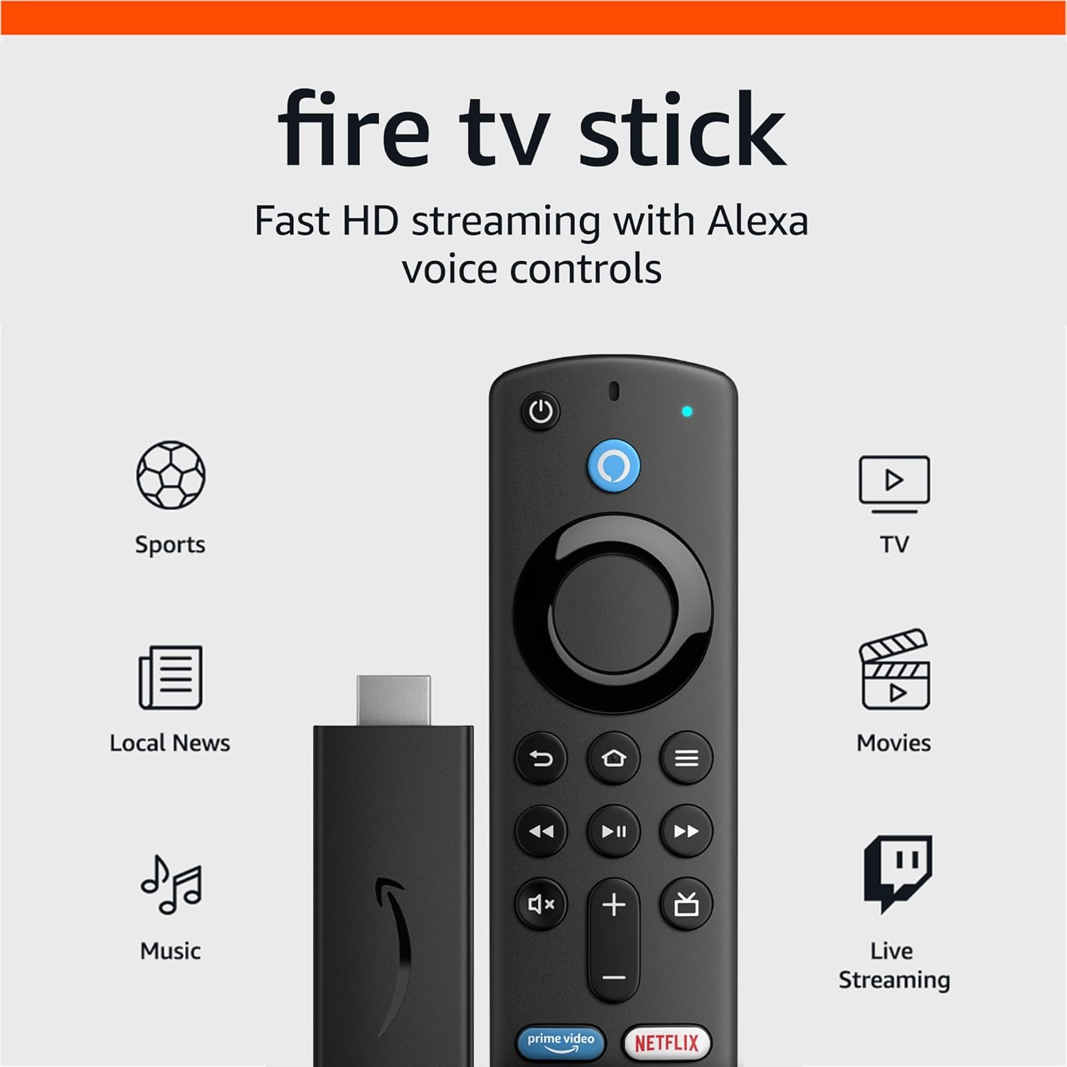 Amazon Fire TV Stick, sharp picture quality, fast...