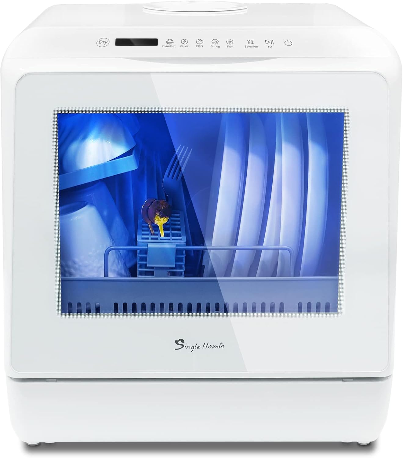 Table Top Dishwasher, Mini Countertop Dishwasher Portable, 6 Programs, Built-in...