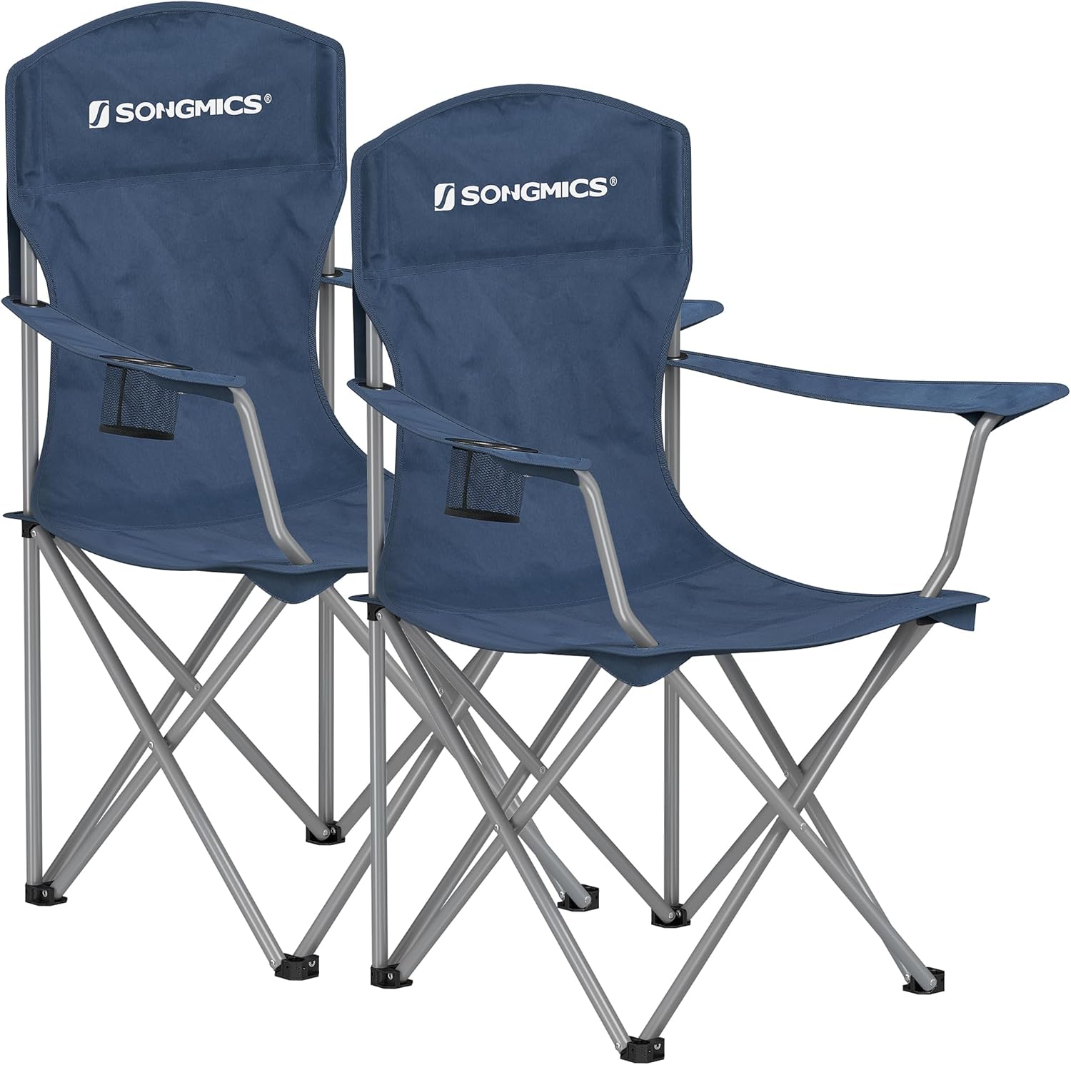 SONGMICS Set of 2 Folding Chairs, Camping Chairs,...