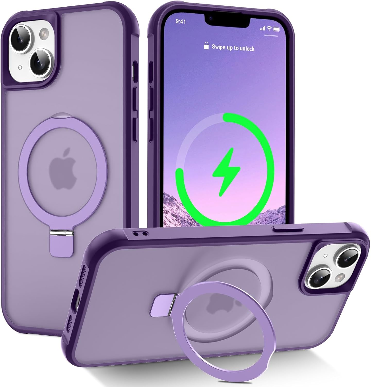 iPhone 14 Plus Case, Special Magnetic Compatible Case with Stand, Innovative Mil...