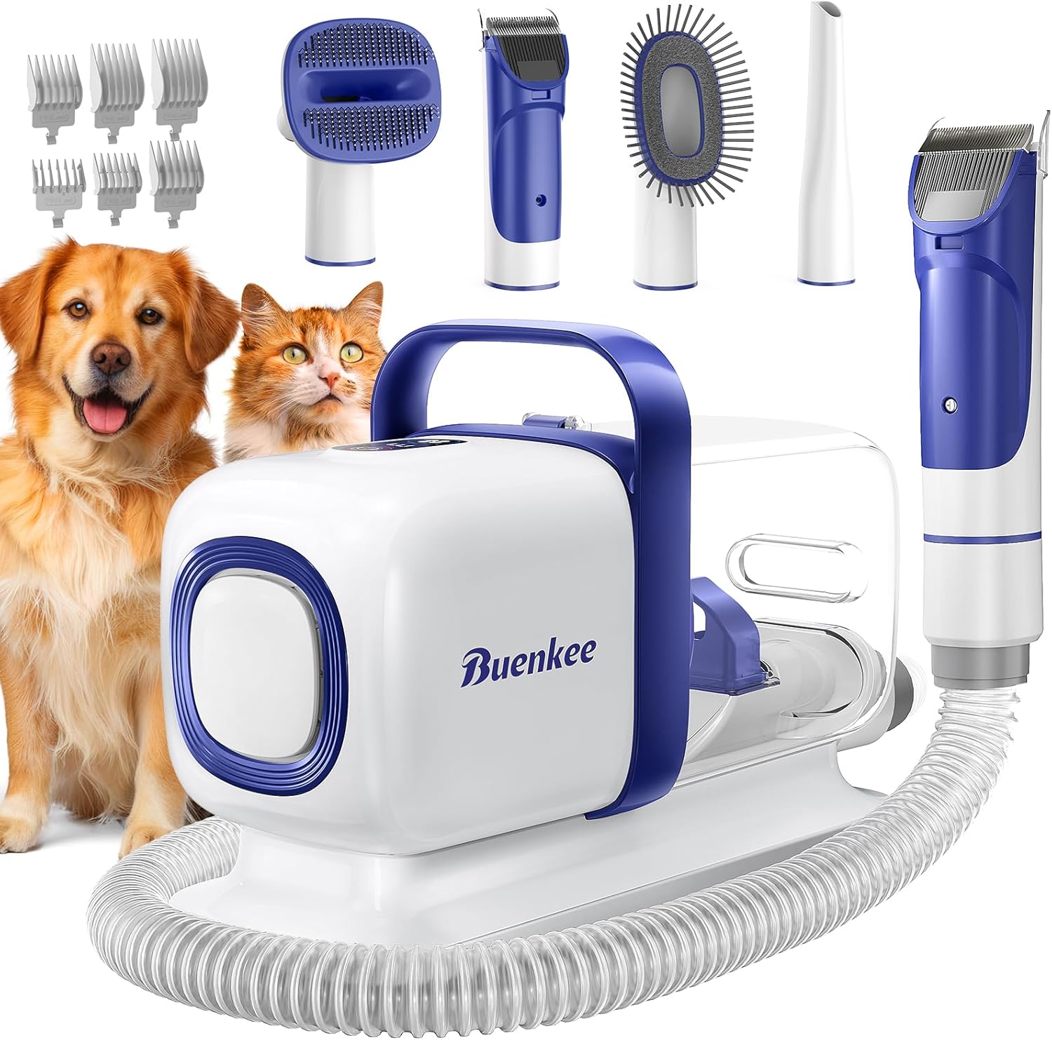Dog Grooming Kit with Pet Grooming Vacuum, Dog Clipper, Pet Shedding Brush, Clea...