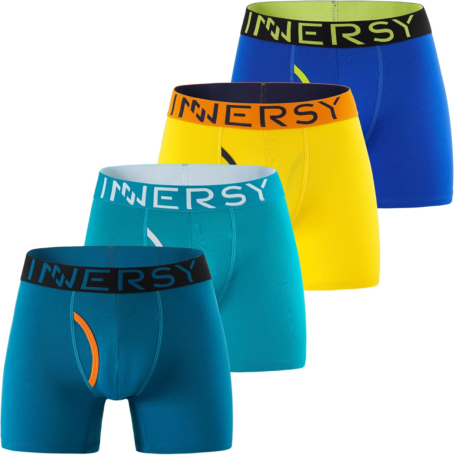 INNERSY Mens Boxers Shorts Multipack Cotton Underpants with Fly Anti Chafing Und...