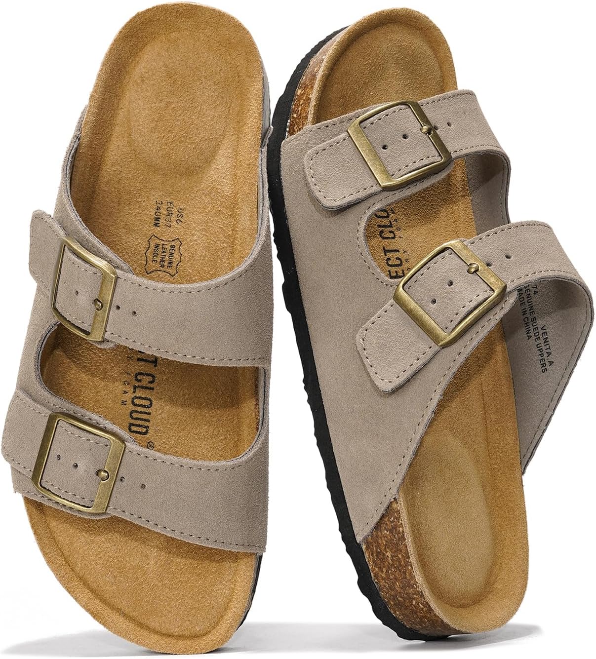 Project Cloud Genuine Leather Flats, Special Beach Essential Sandals for Women,...