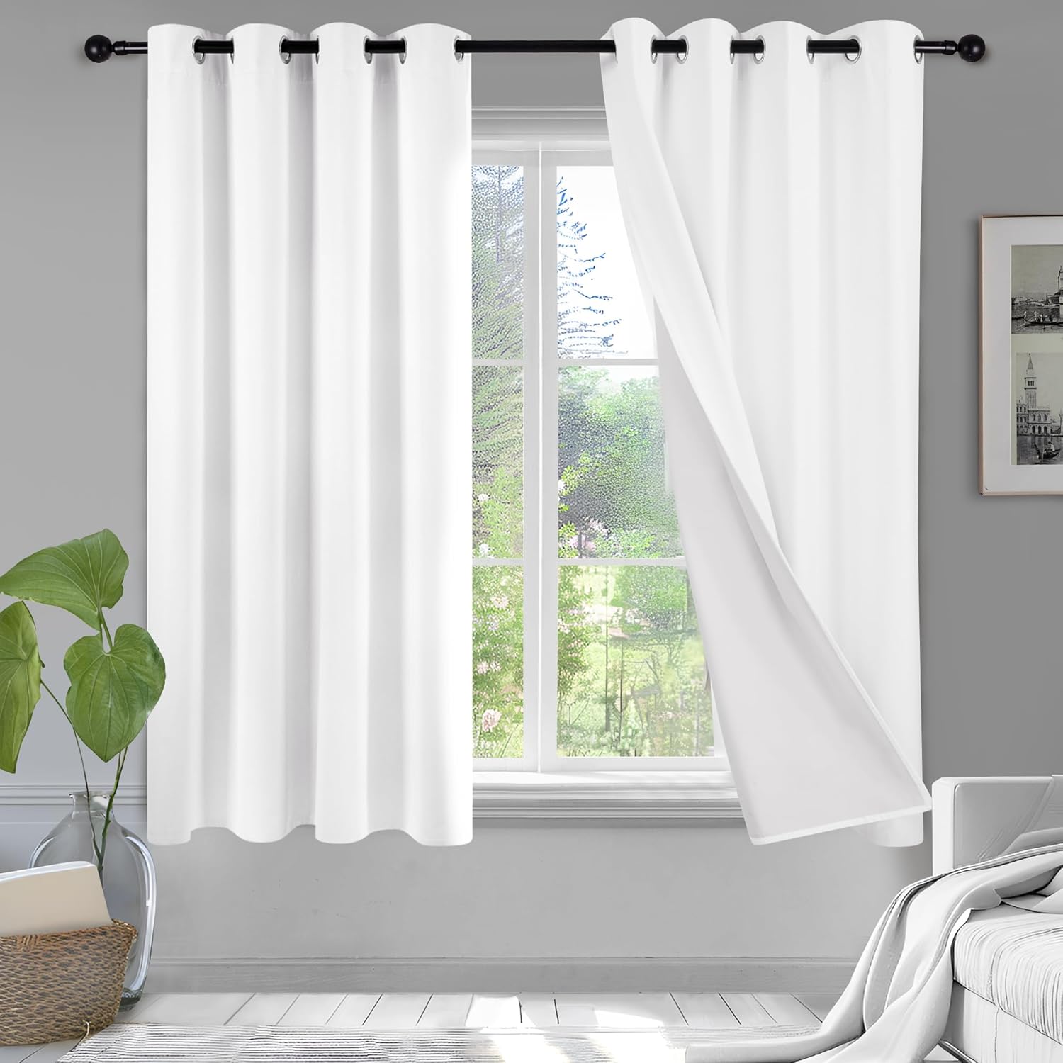 Deconovo Full Blackout Curtains, Special Thermal Curtains for Bedroom, Unique Cu...