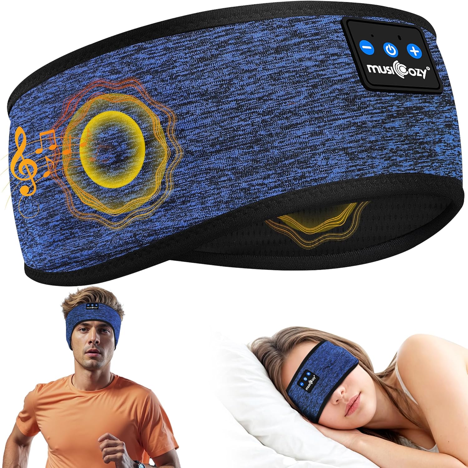MUSICOZY Sleep Headphones, Special Wireless Bluetooth Headband Headphones for Sl...