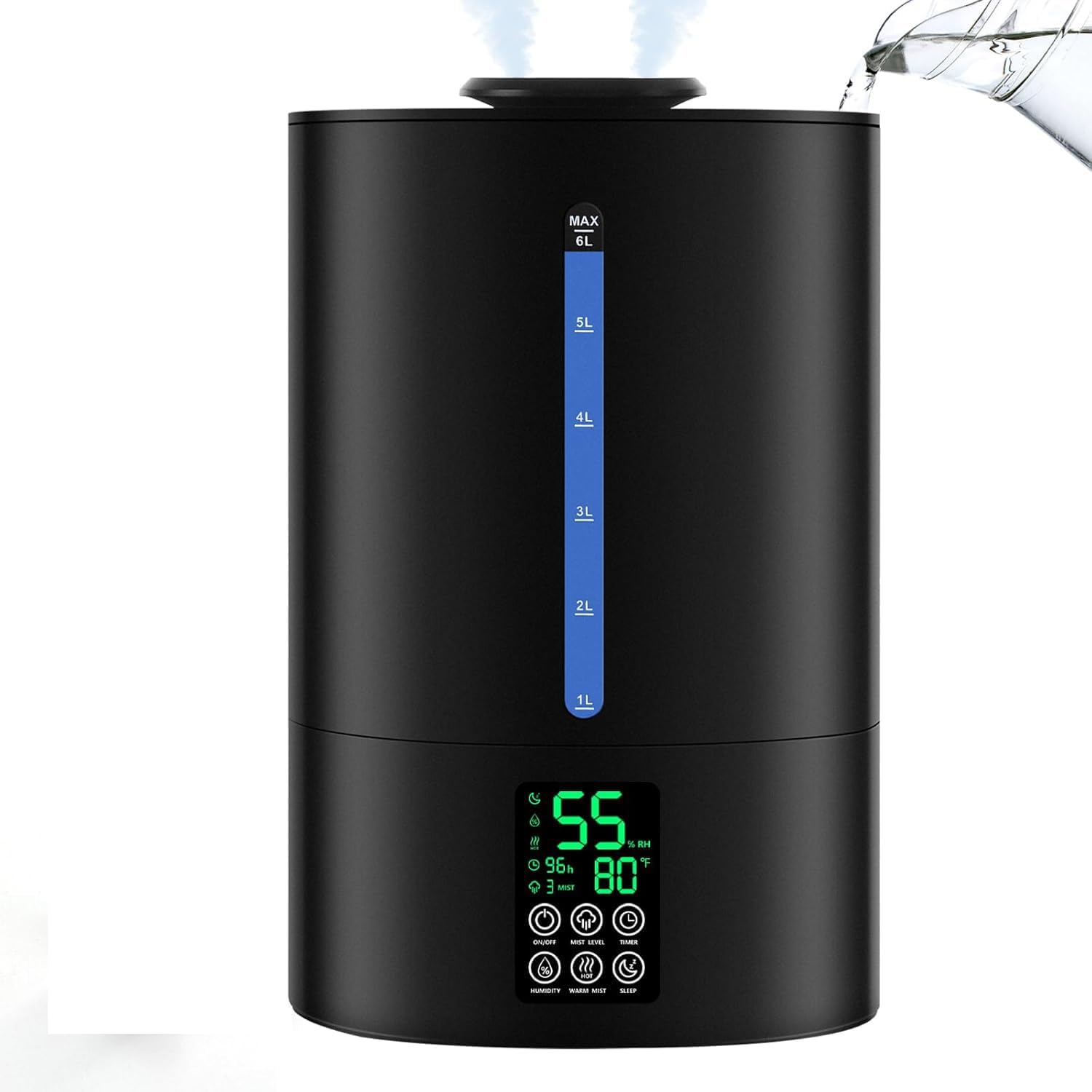 6L Humidifiers for Bedroom Large Room Home, Cool and Warm Humidifier for Plants...