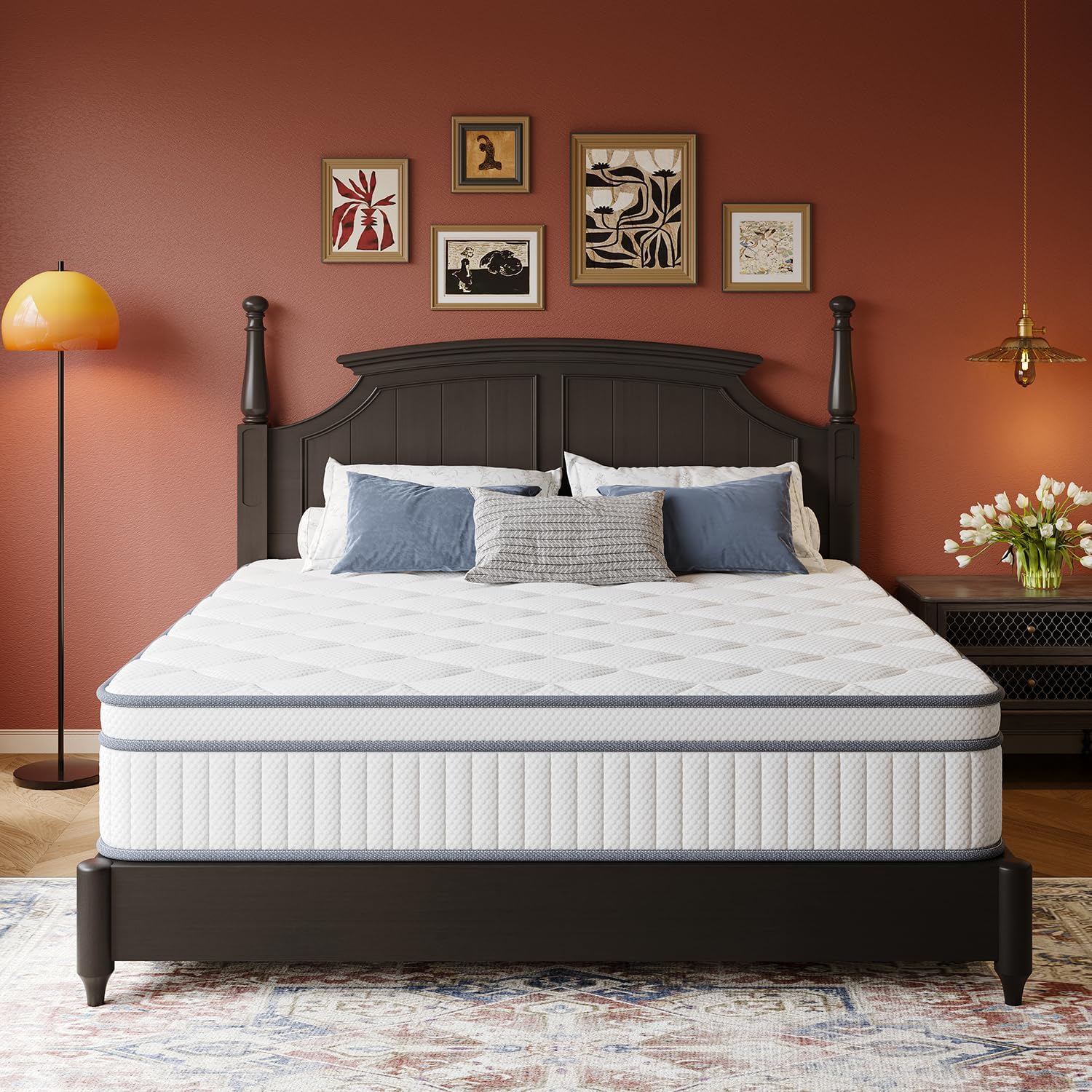 Twin Mattress, 8 Inch Twin Size Mattresses in a Box, Hybrid with Gel Memory Foam...