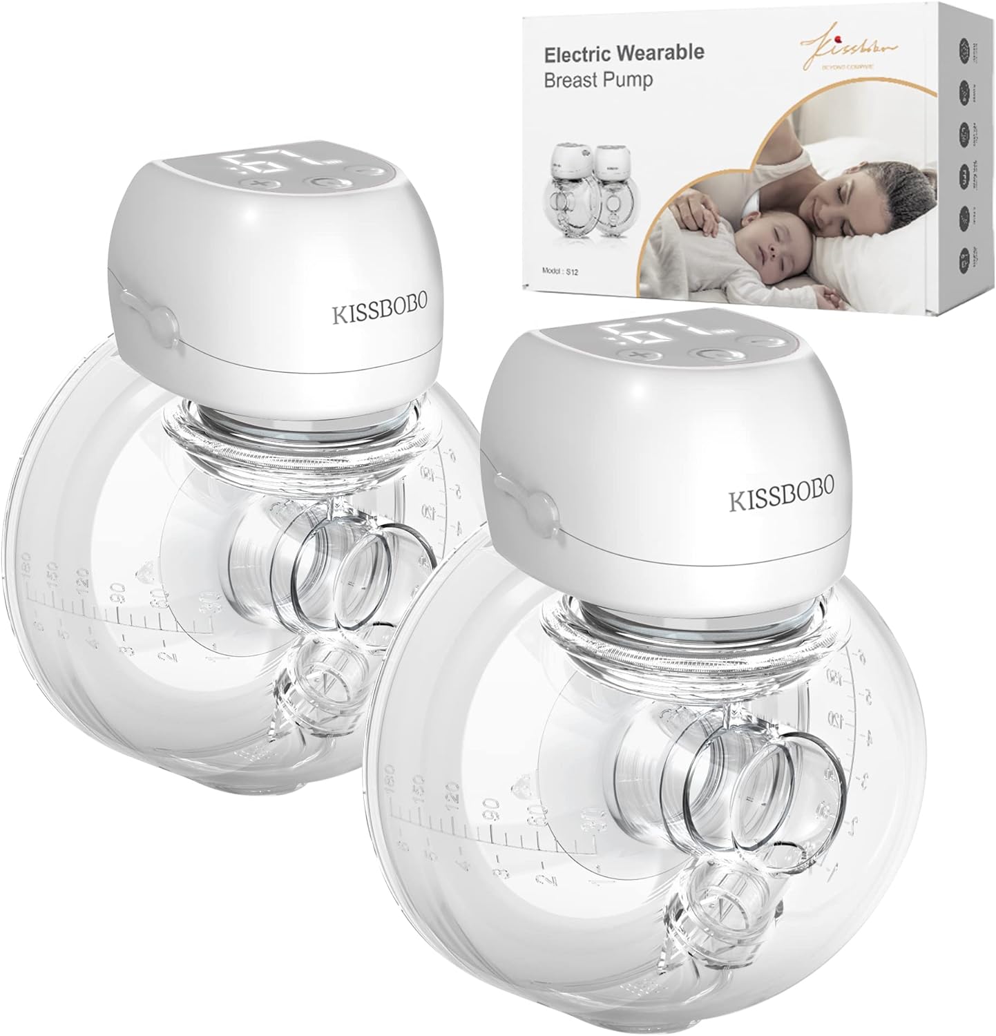 Breast Pump Electrical Wearable, Plainless Hands Free Breast Pumps,3 Modes 9 Lev...