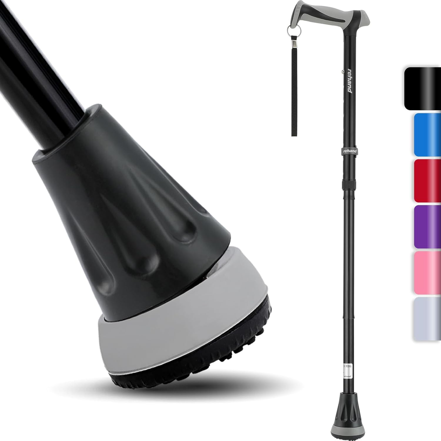 Rehand All Terrain Folding Walking Stick, Walking Sticks for Women & Men, Pivot...