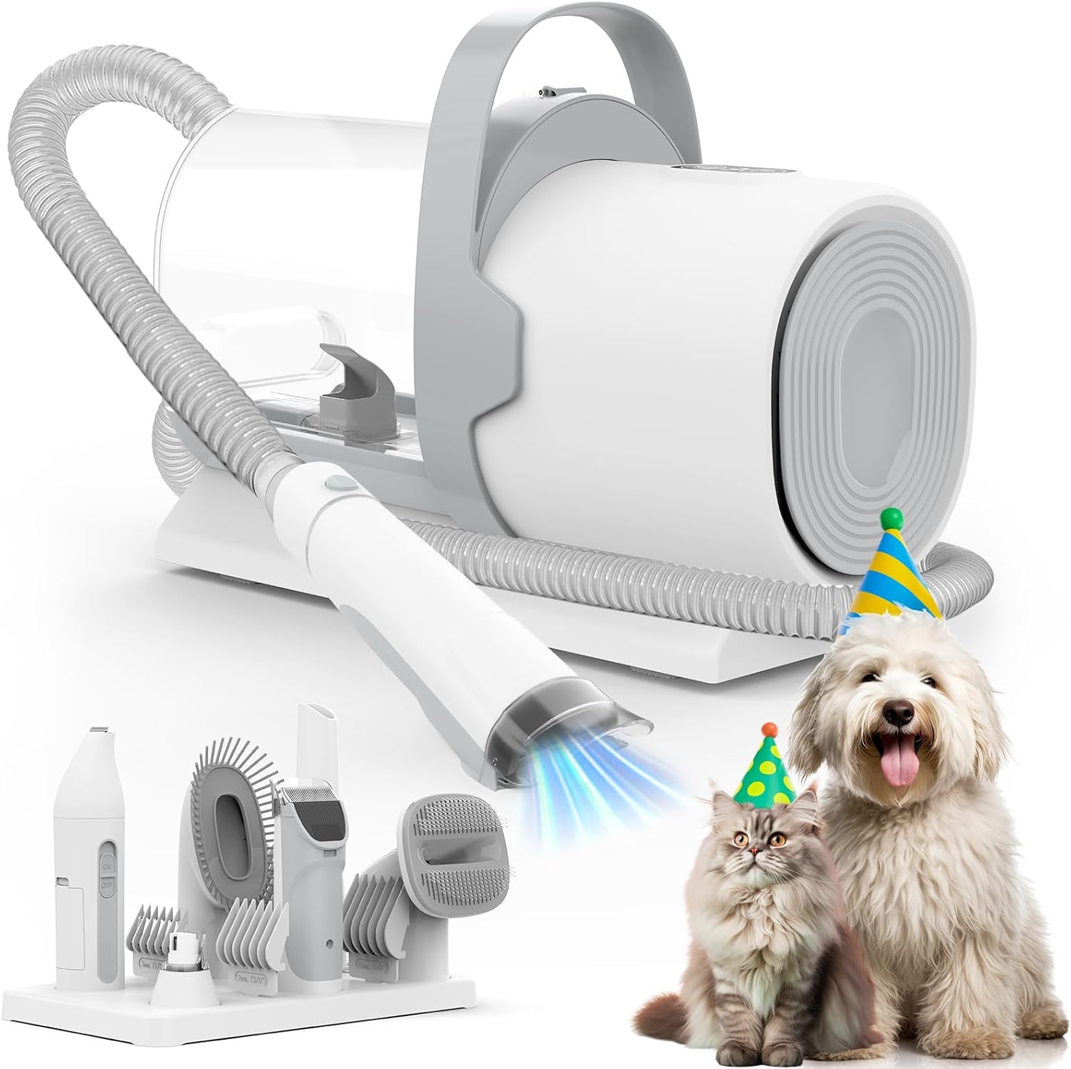 Premium Dog Grooming Vacuum, Advanced Pet Grooming Kit with Dog Clipper Nail Tri...