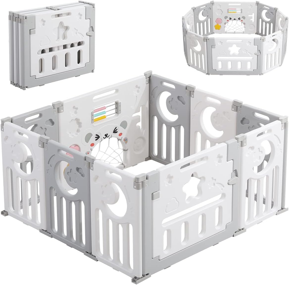 Baby Playpen for Kids, Special Foldable Playpen with Custom Shape, Sturdy Small...