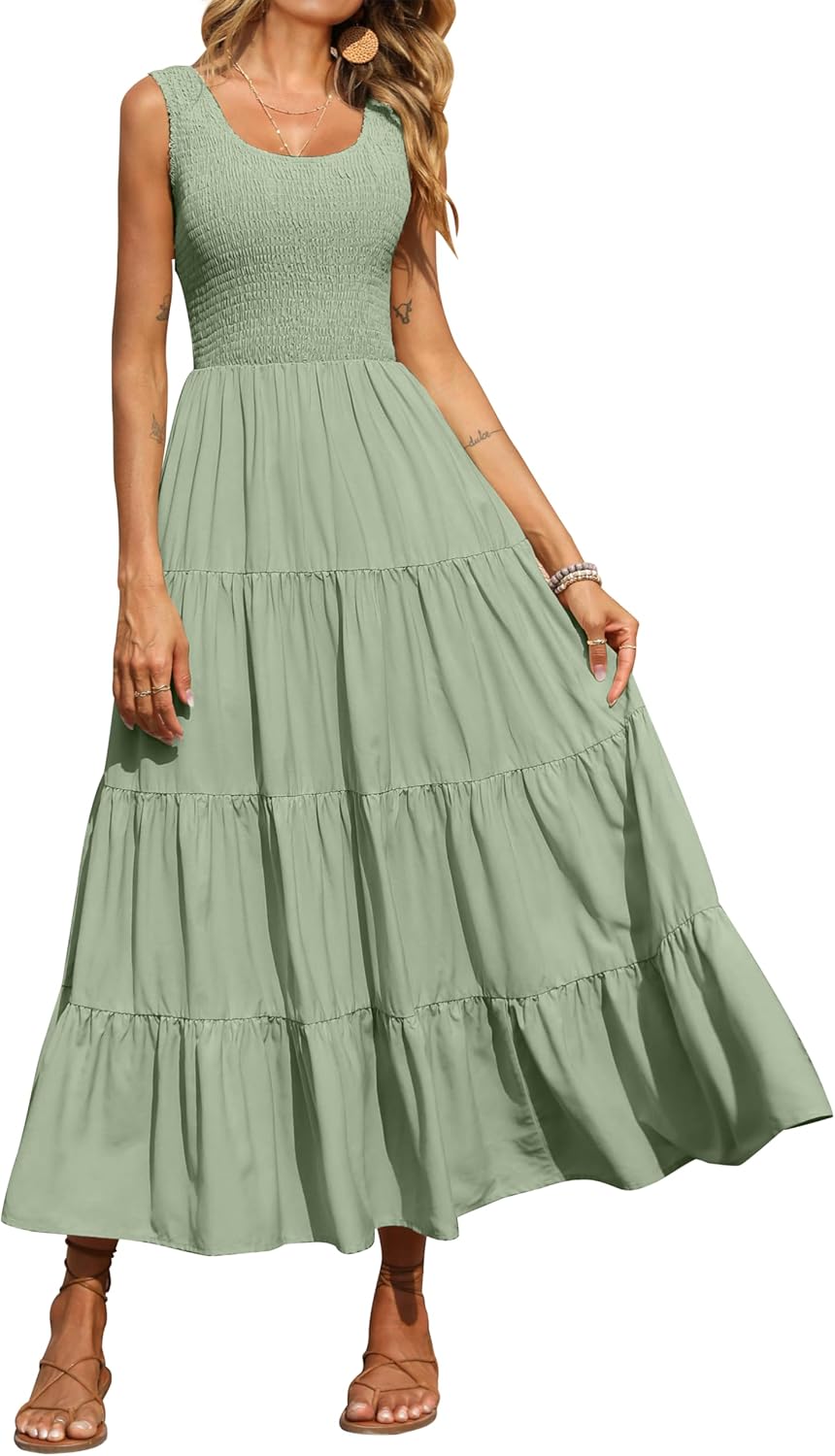 Chic PRETTYGARDEN Women's 2025 Dress, Casual Loose Maxi Sundress Highlight, Tren...