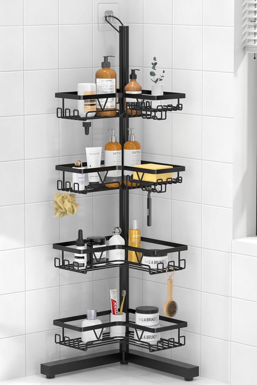 Kegii Corner Shower Caddy, Special Telescopic Shower Shelf, Innovative Freestand...