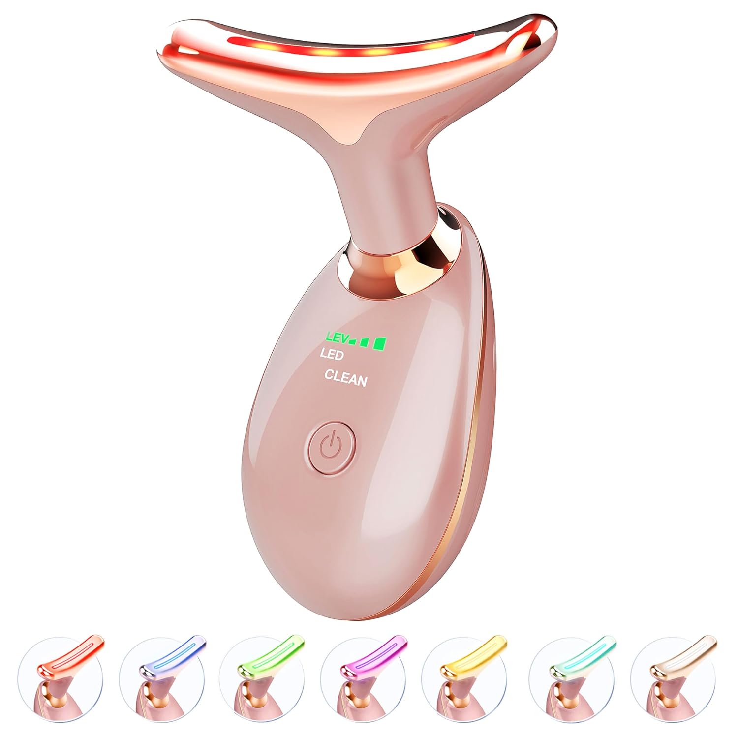 Light Based Face-Neck-Massager - 7 Color Portable Facial Massager for Skin Care,...