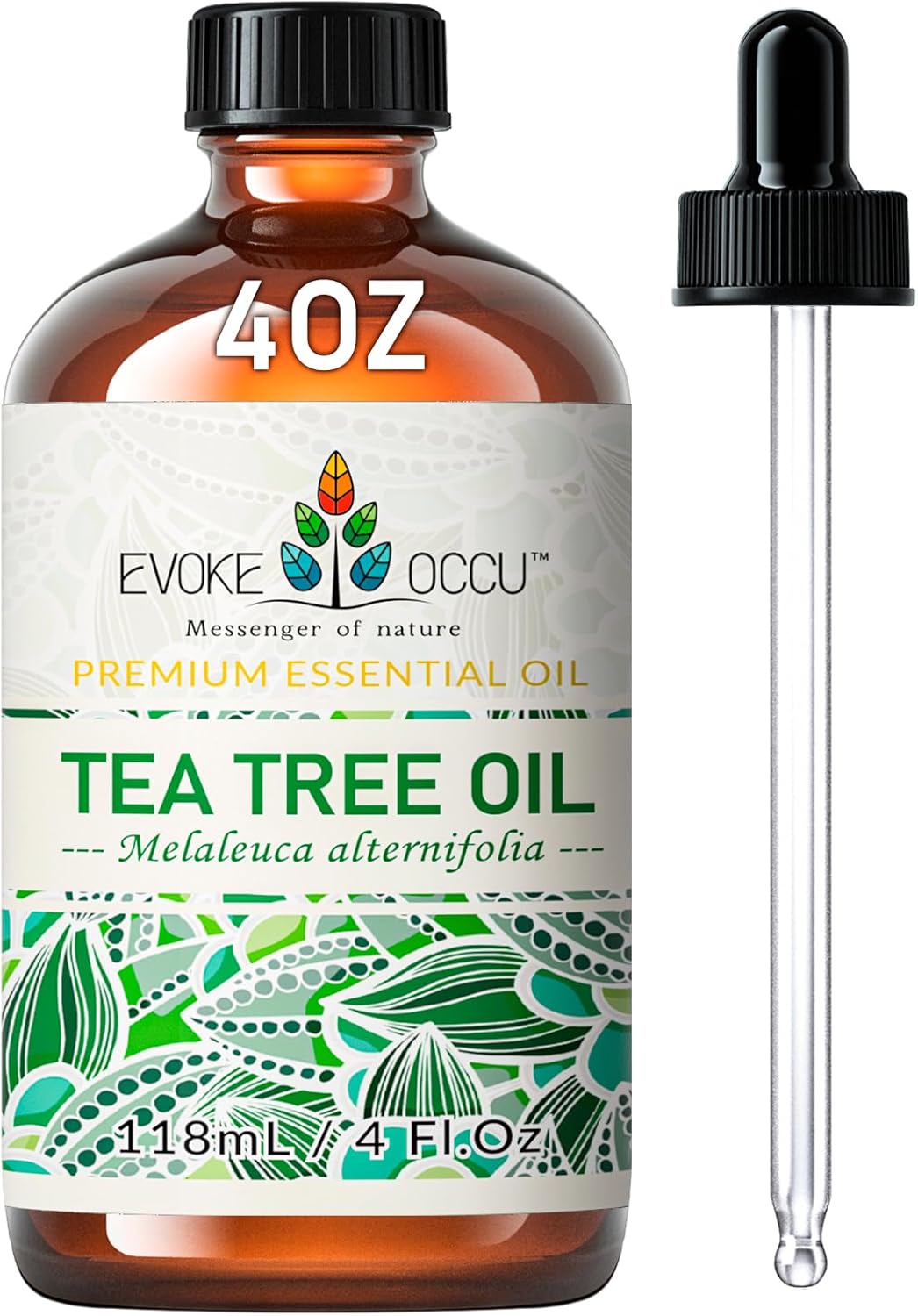 EVOKE OCCU 100% Pure Tea Tree Oil, for Skin, Toenail Fungus, Face, Add to Body W...