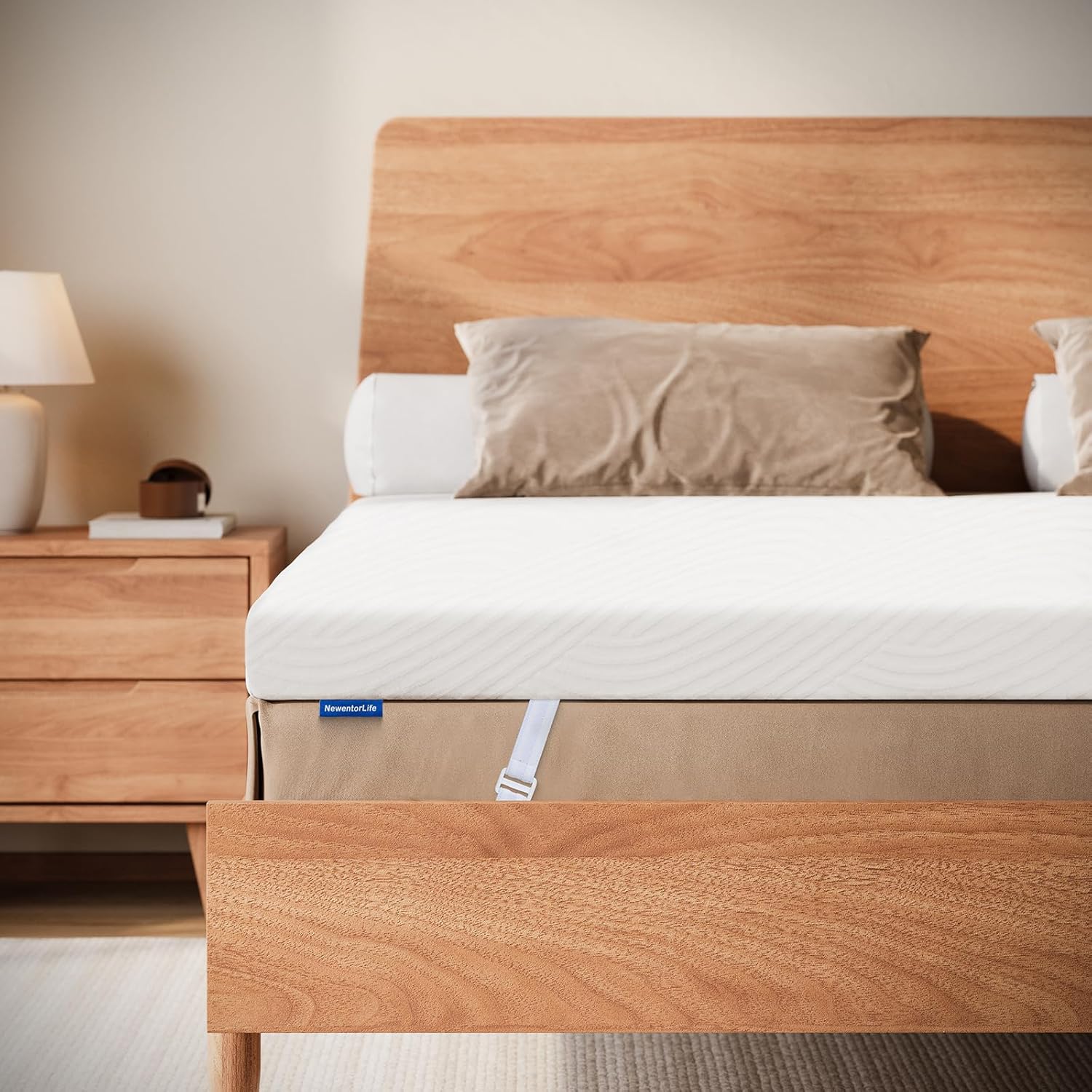 NewentorLife Mattress Topper Pad Double Bed 5cm with Washable Cover OEKO-TEX and...