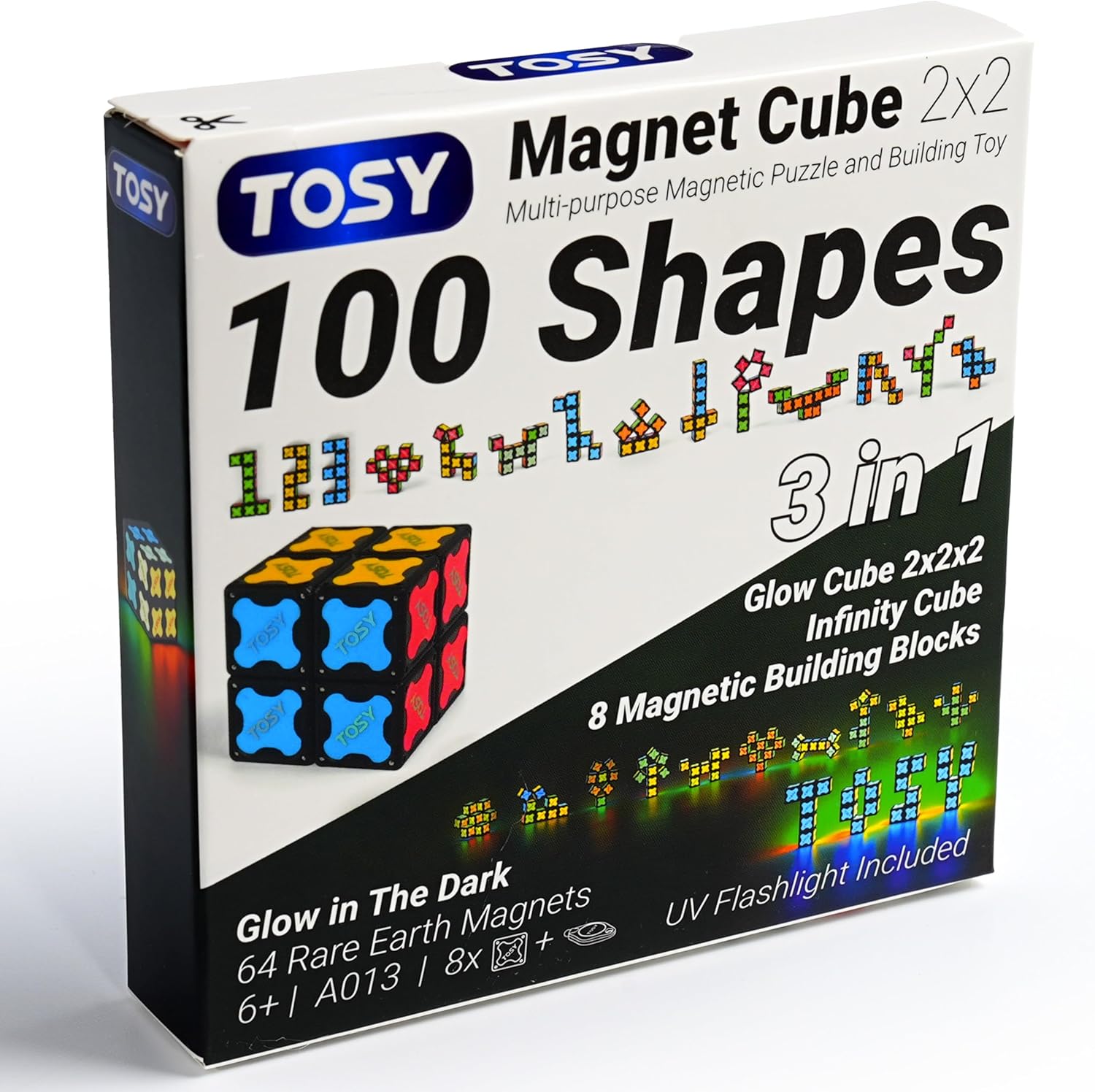 TOSY Magnet Cube 2x2 - 64 Magnets, 8 Building Blocks, Easter Basket Stuffers Ess...