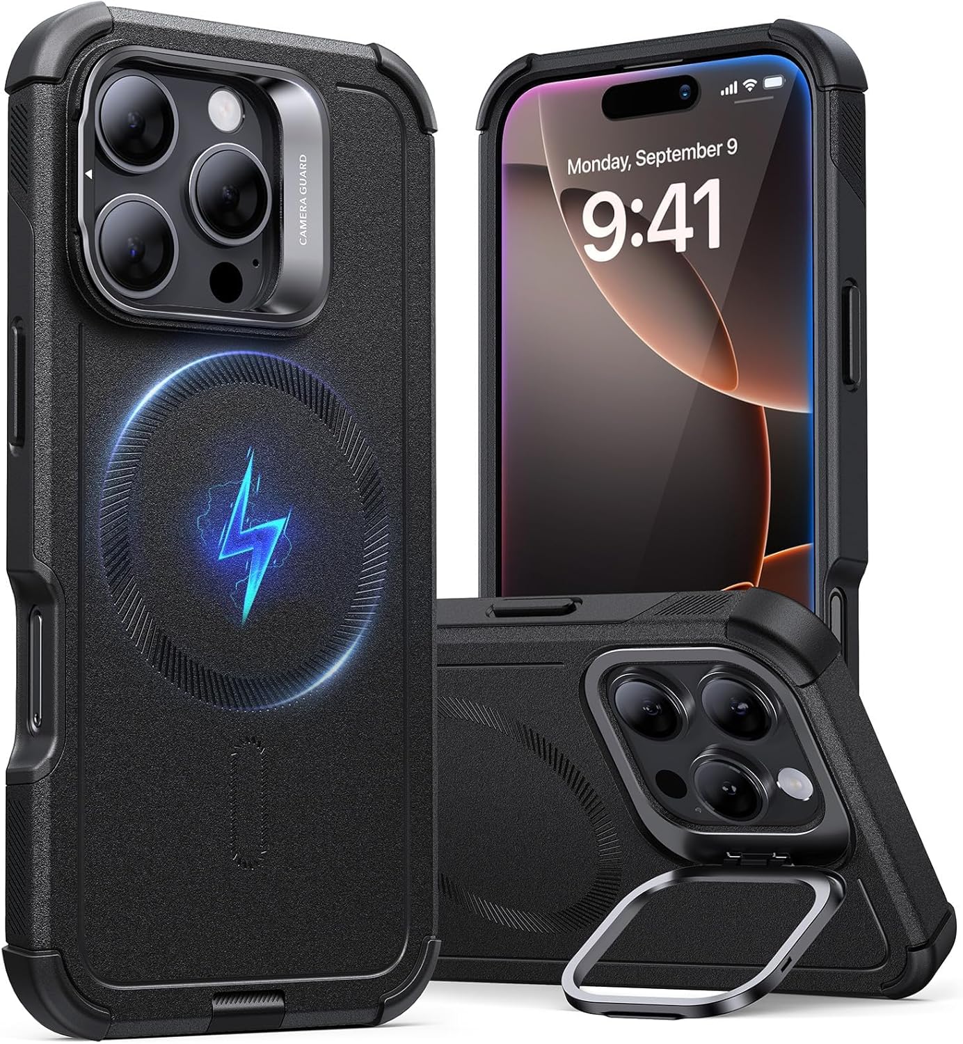 ESR for iPhone 16 Pro Max Case with Stand, 23FT Military-Grade Drop Protection,...