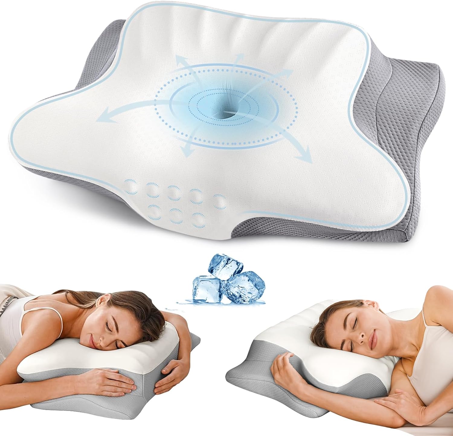 Cervical Neck Pillow, Special Ergonomic Memory Foam Pillow for Pain Relief, Inno...