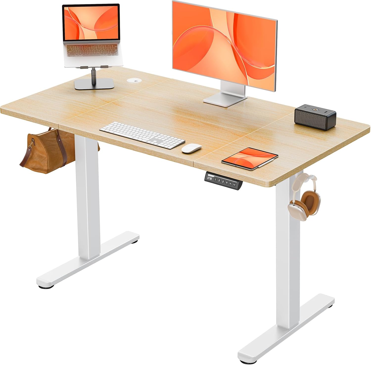 ErGear Electric Standing Desk Height Adjustable 120 x 60cm, Sit Stand Desk with...