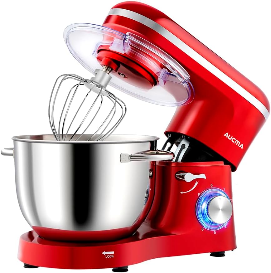 Aucma Stand Mixer, Exceptional Food Mixer with 6.2L Capacity, Powerful Kitchen M...
