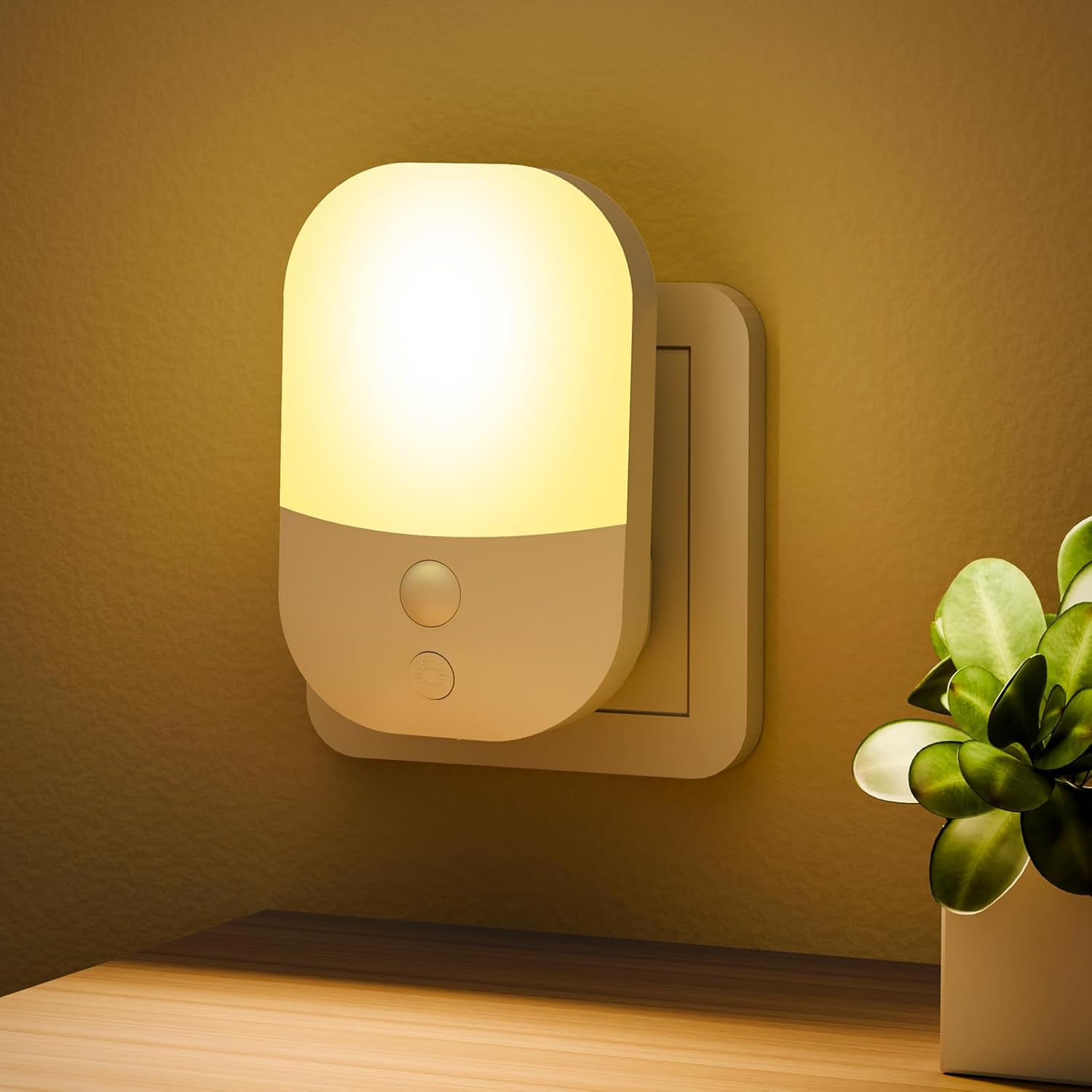 Night Light Plug in Wall with Dusk to Dawn Photocell Sensor, 5 Brightness Levels...