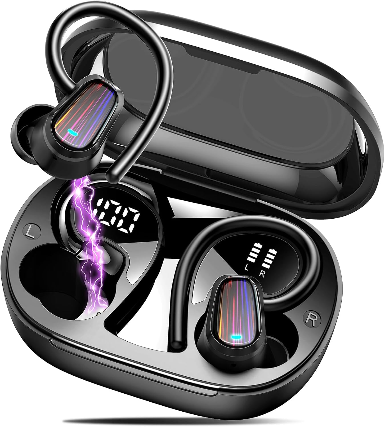 OYIB Wireless Earbuds Sport, Mini Bluetooth 5.4 Headphones with 4 ENC Mic, 50H P...