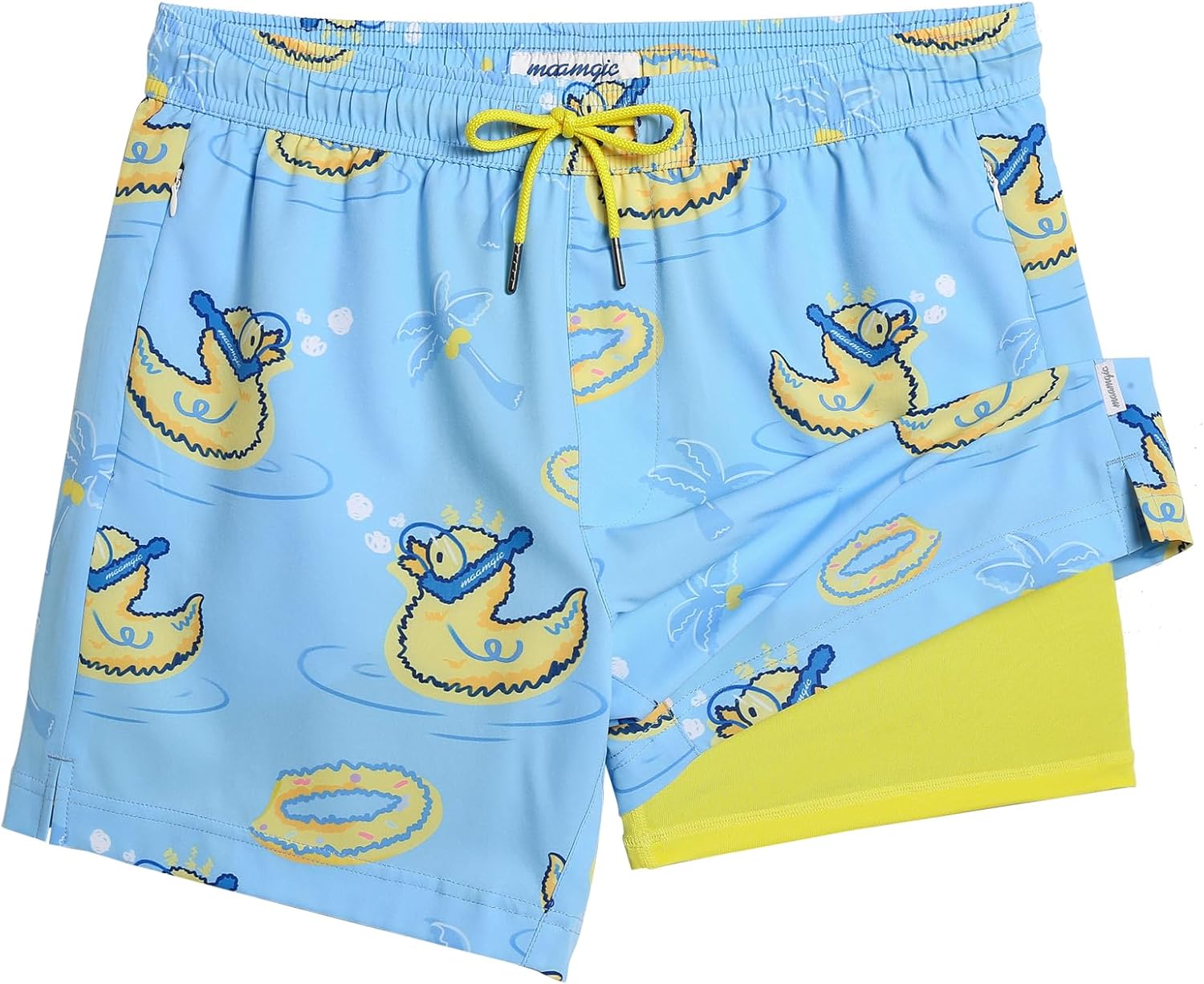 Maamgic Men's Swim Trunks, Special Beach Shorts with Compression Liner, High-Qua...