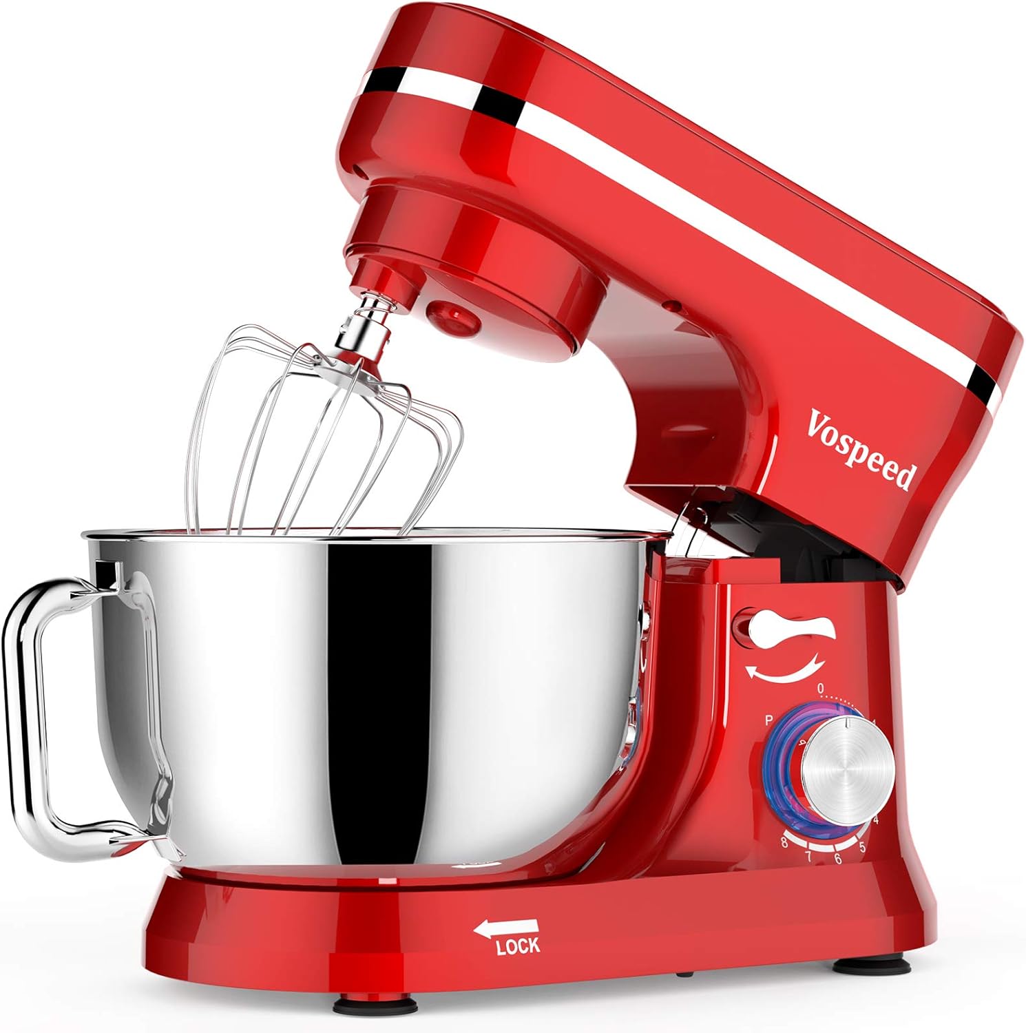 Vospeed Stand Mixer,5 Quarts 8-Speed 1000W Tilt-Head Food Mixer, Kitchen Electri...