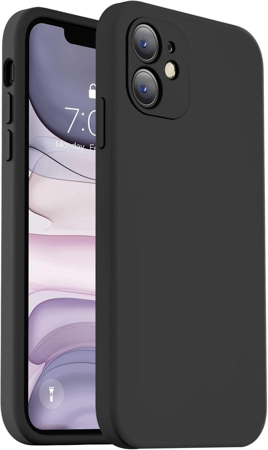 Vooii Compatible with iPhone 11 Case, Upgraded Liquid Silicone with [Flat Edges]...