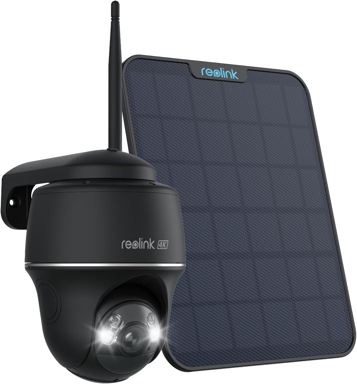 REOLINK 4K Solar Security Cameras Wireless Outdoor, 360° Pan Tilt, 8MP Color Nig...