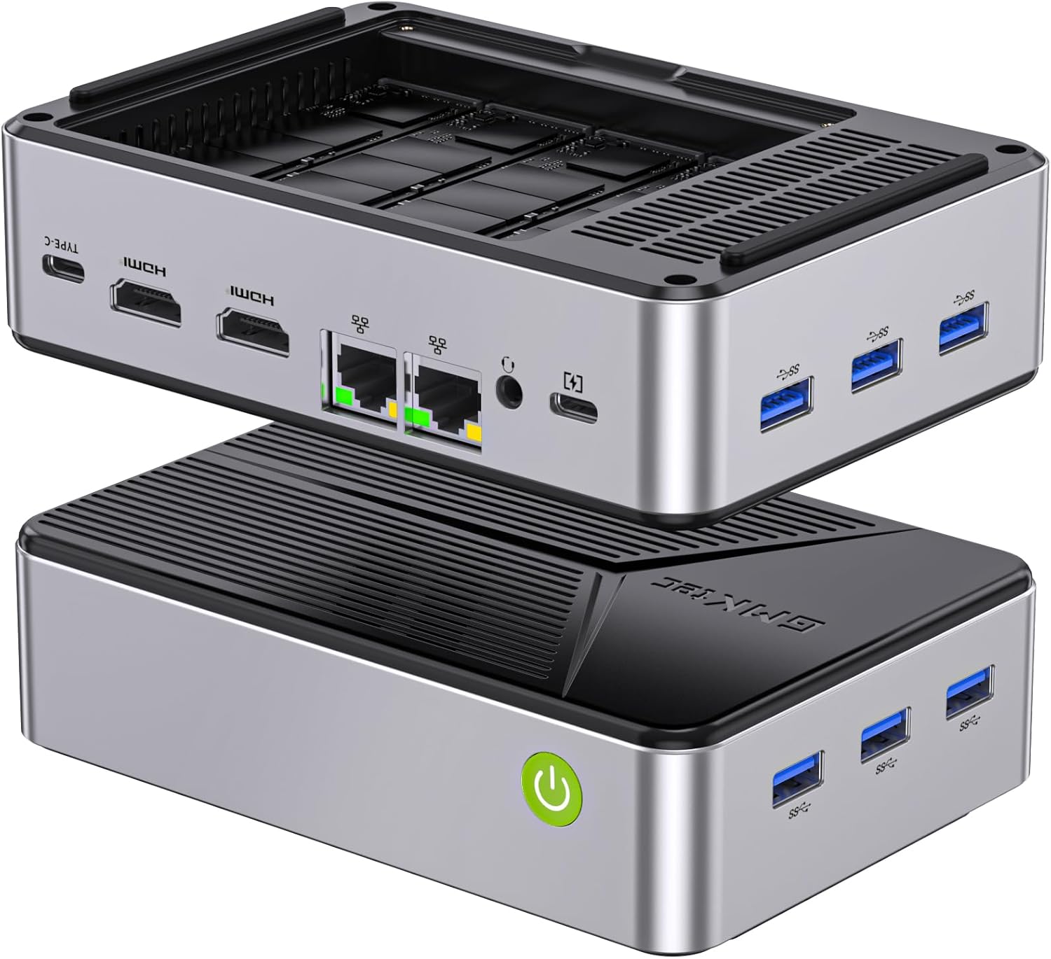 GMKtec Mini PC NAS, G9 Intel N150 Dual Boot Win Linux Desktop Computer 12GB DDR5...