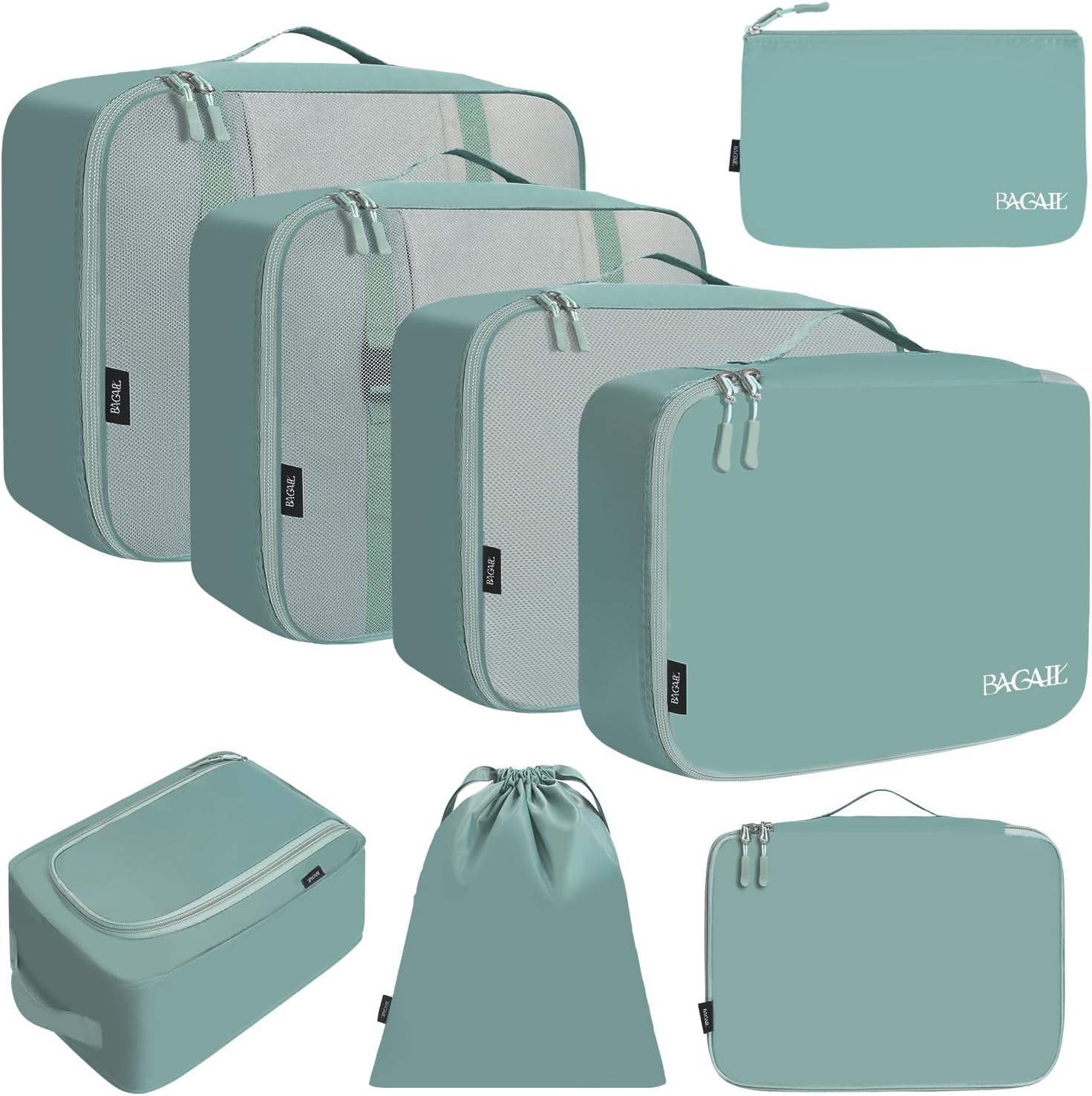 BAGAIL Packing Cubes for Suitcase 8 Set, Lightweight Luggage Packing Organizers...