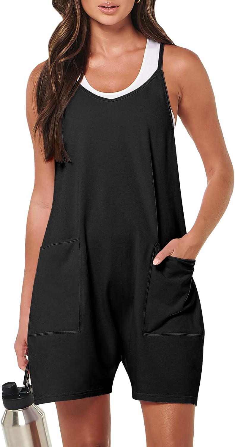Stylish ANRABESS Womens Summer Romper, Casual Sleeveless Overalls with Unique Sp...