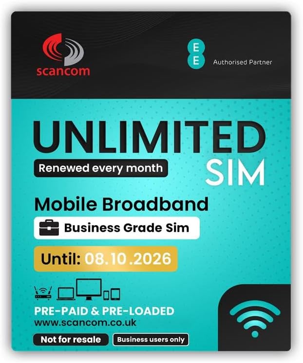 EE Unlimited Data SIM, Exceptional Uncapped 5G Speeds, Reliable SIM Renewed EVER...