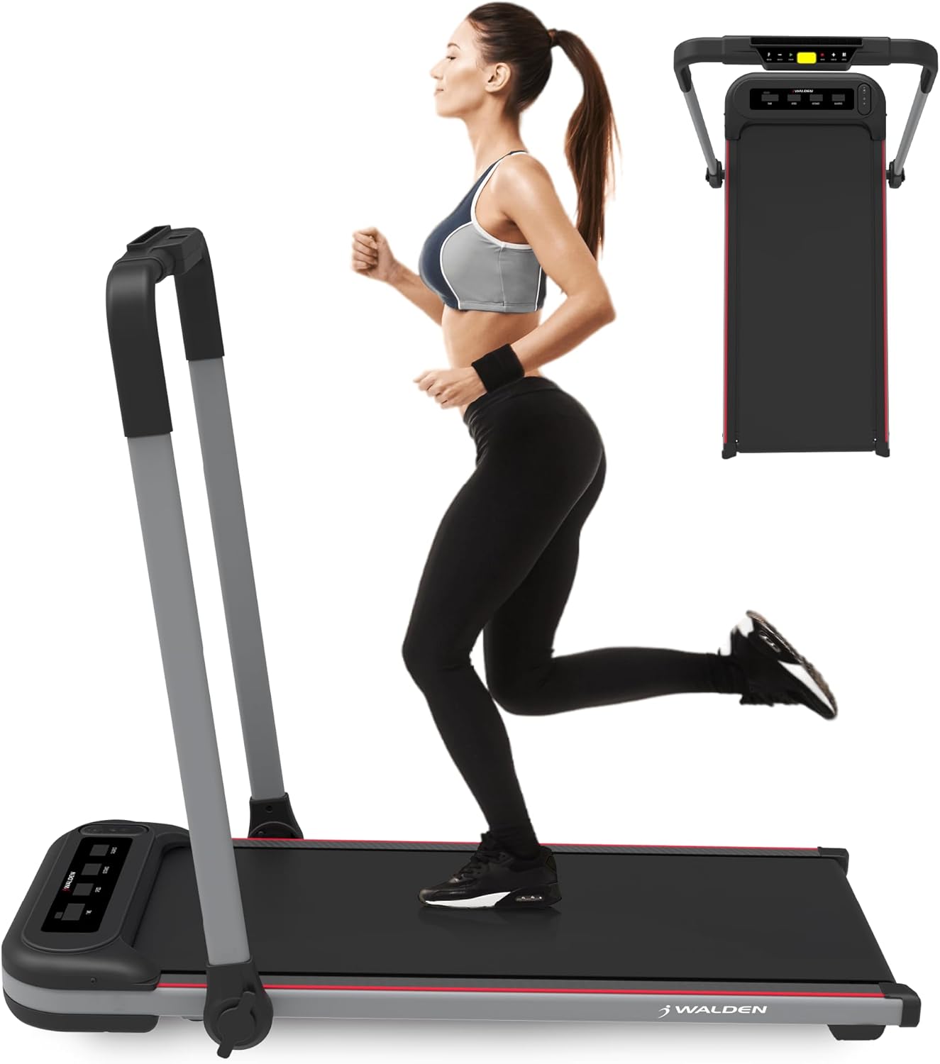 Electric Treadmill Folding Treadmill 10 km/h 1-2.5PS 6/12 Preset Programmes LCD...