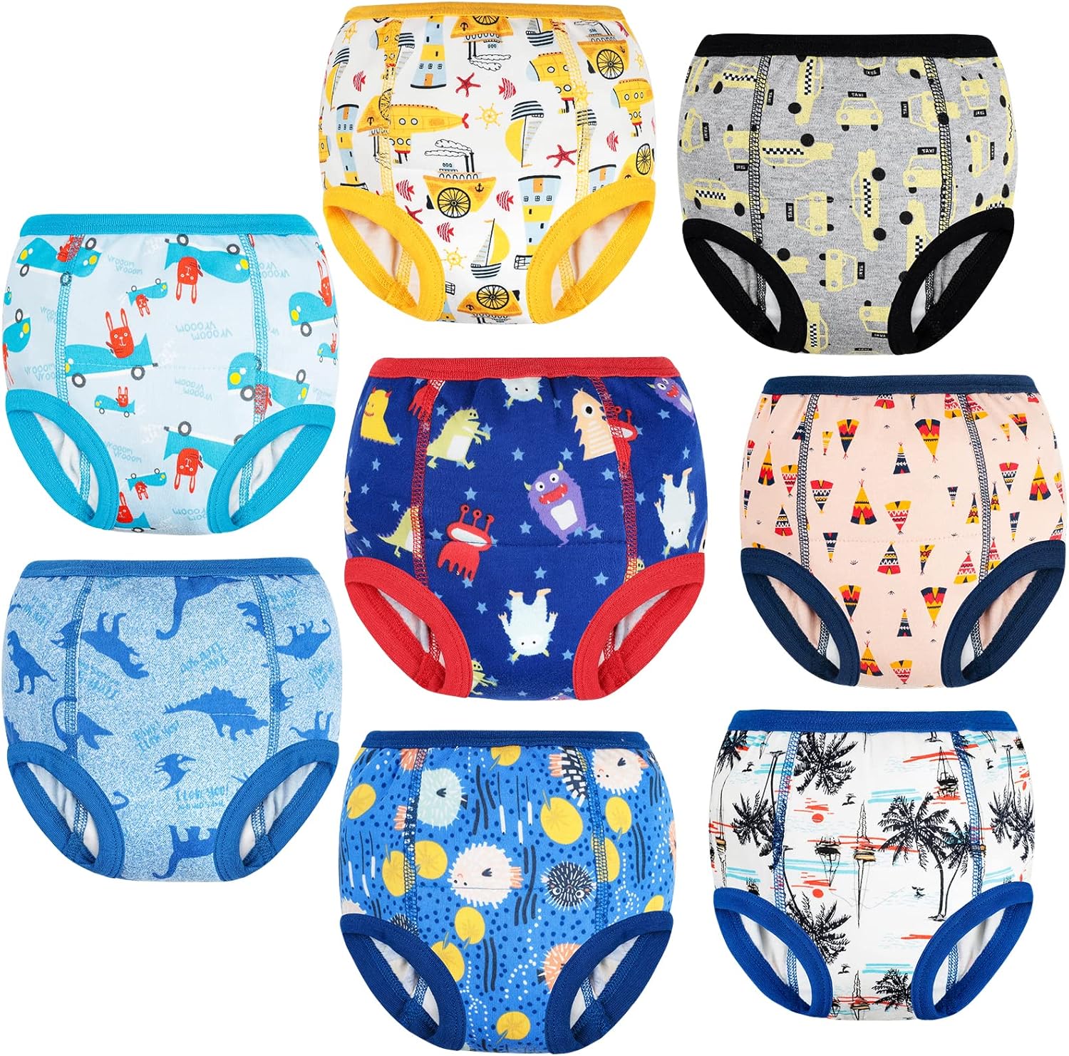 Potty Training Pants, Special Toilet Training Pants, Unique 8 Packs of Boys Trai...